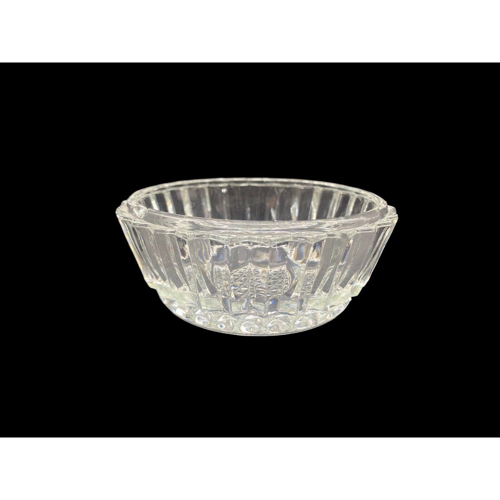 Heavy Cut Crystal Candy Nut Bowl Dish Bowl or Ashtray 4.5" Vintage Prop or Stage